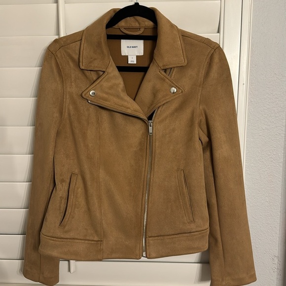 Old Navy tan faux jacket - Picture 3 of 7